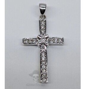 Heirloom 18k White Gold 0.50ctw Natural Diamond "Golden Soul" Cross